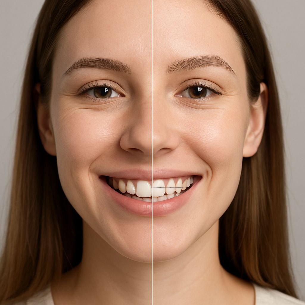 Digital smile preview before treatment Digital smile preview before treatment