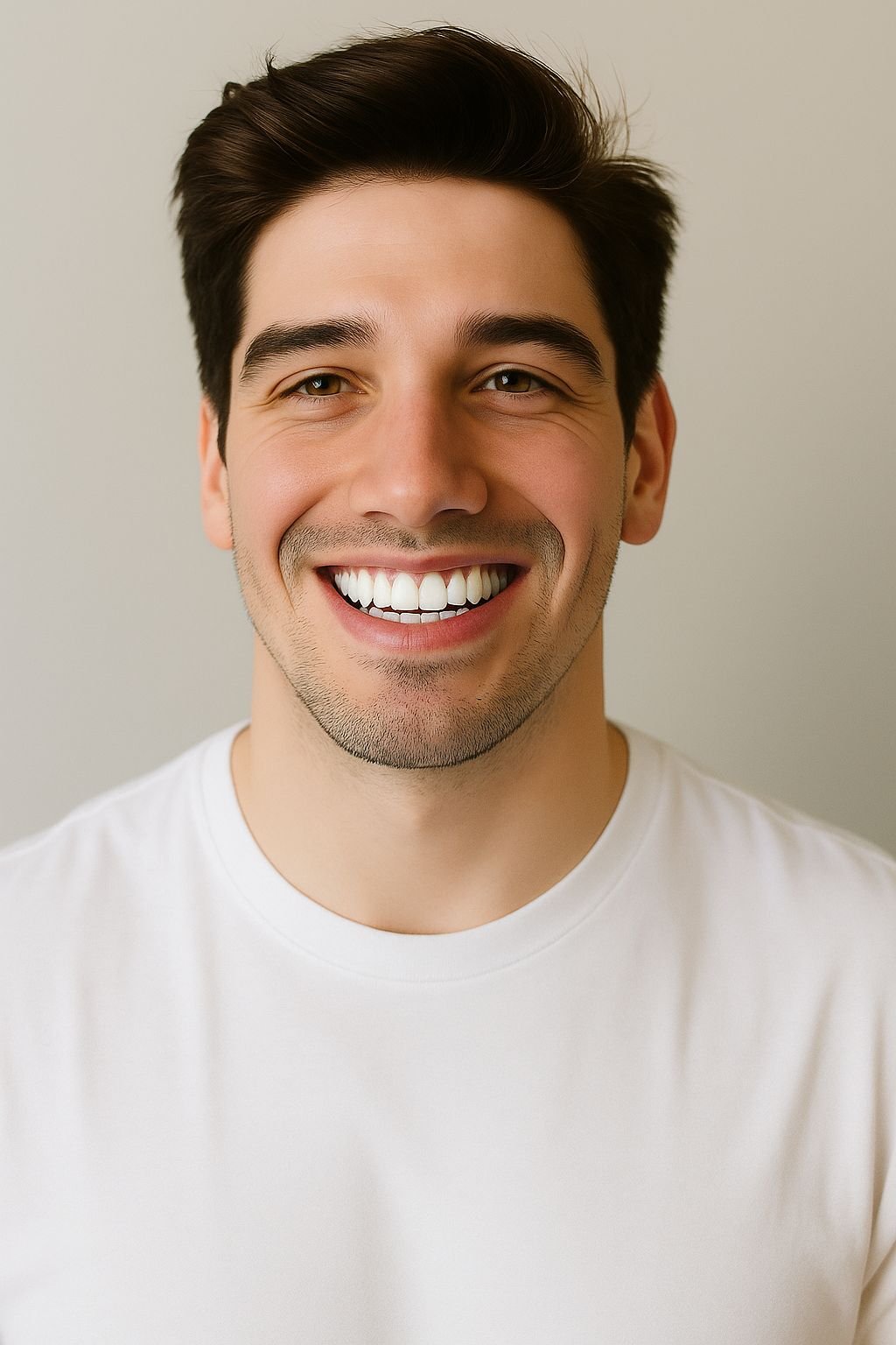 Laser Teeth whitening young man